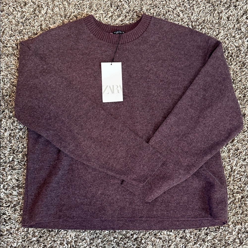 ZARA Women’s Crewneck Sweater - Heather Plum